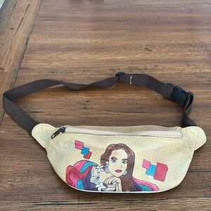 Vintage Emily Ann Hand Painted leather waist bag